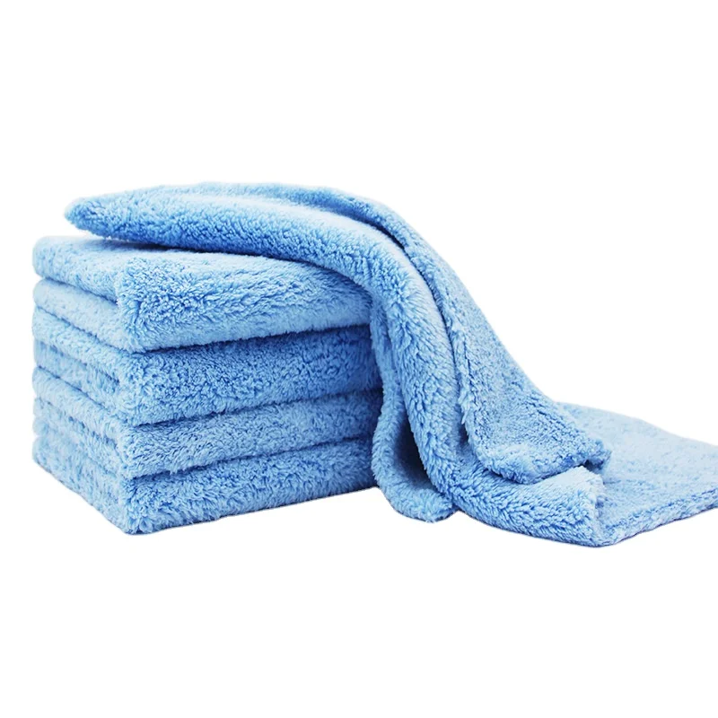 Полотенца для мытья автомобиля из микрофибры, толстые флисовые автомобильные салфетки, Обрезанное полотенце