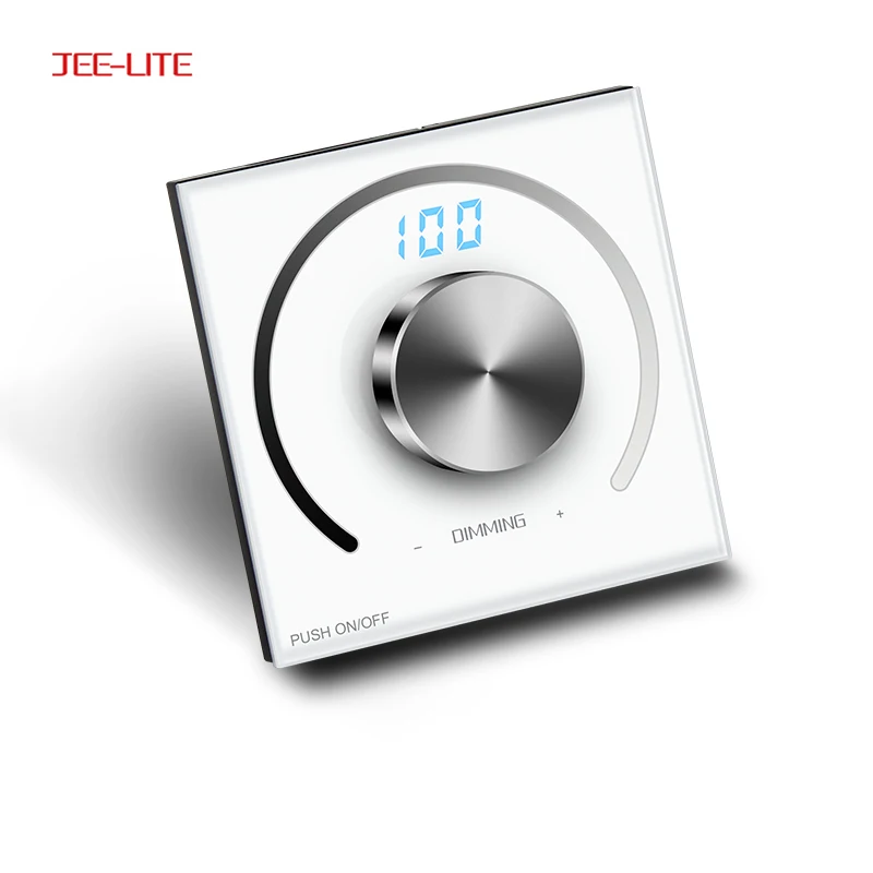 New Product DC12V DC24V Digital Display 4A 3 Channels Knob Panel Dimmer Switch Controller for Single Color Lights