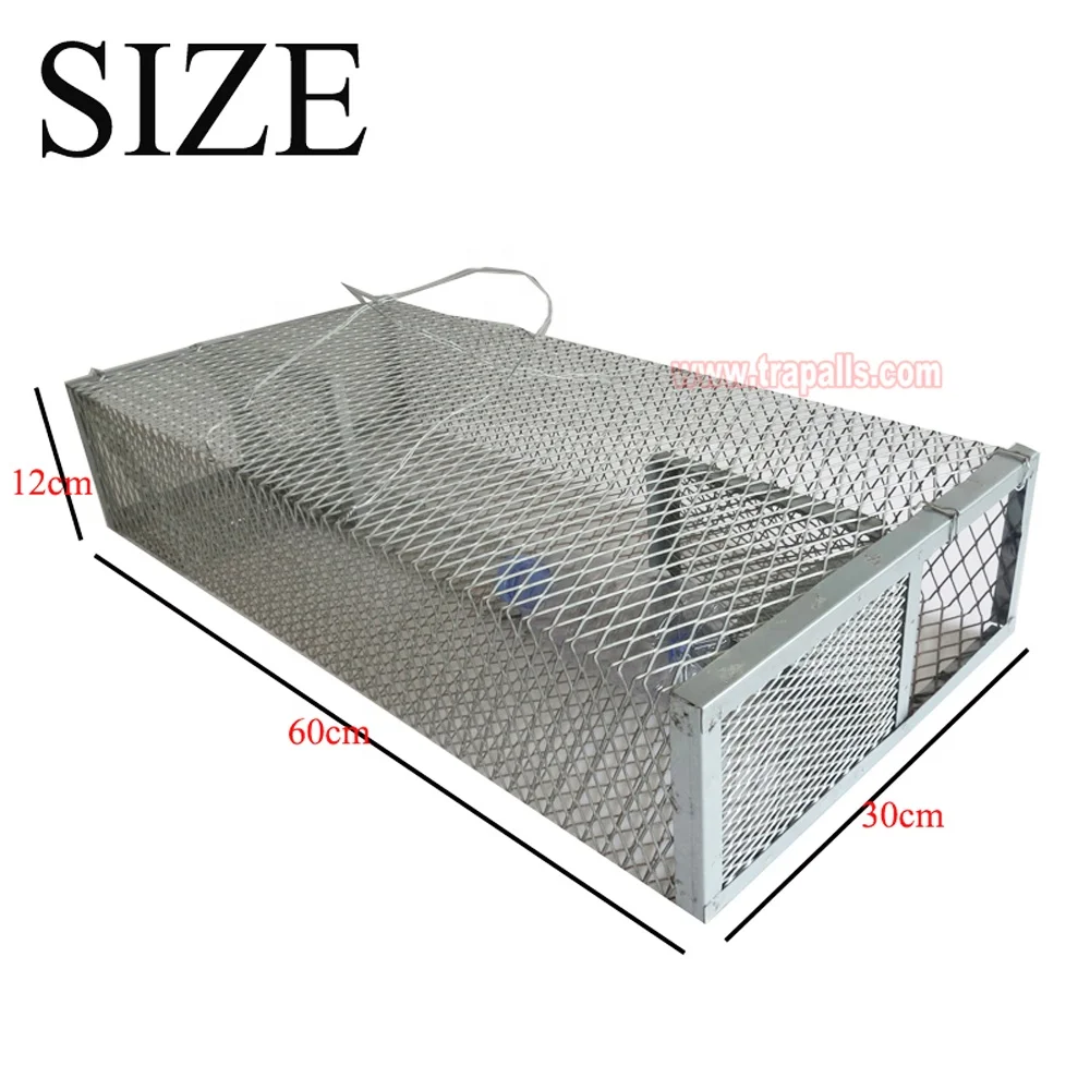 Outdoor Warehouse Metal Live Catch Snake Control Mouse Trap Cage with Two Doors