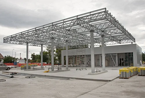 Service Station Equipment Canopy Prefabricated Gas Station