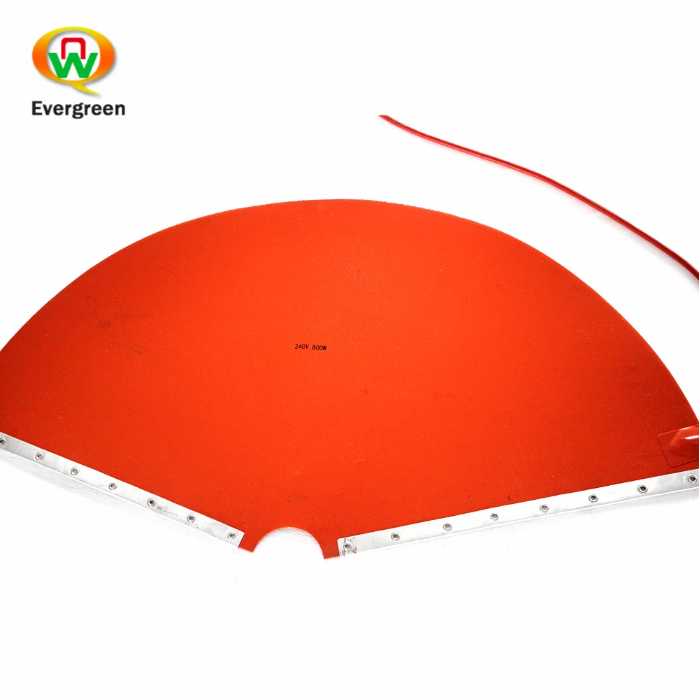 Custom Funnel Type Silicon Rubber Heater Sector Silicon Rubber Heating Plate