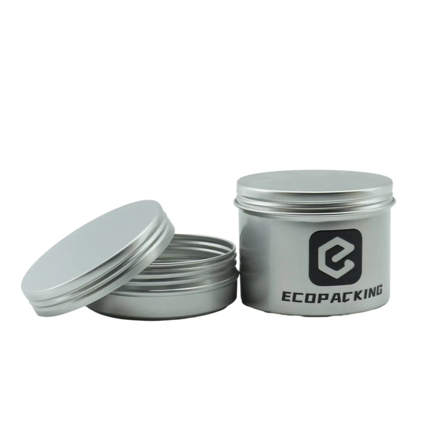 5ml 10ml 20ml 30ml 50ml 60ml 80ml 100ml 120ml 150ml 200ml 250ml 500ml Round Tin Silver Aluminum Candle Cosmetics Jars Tin