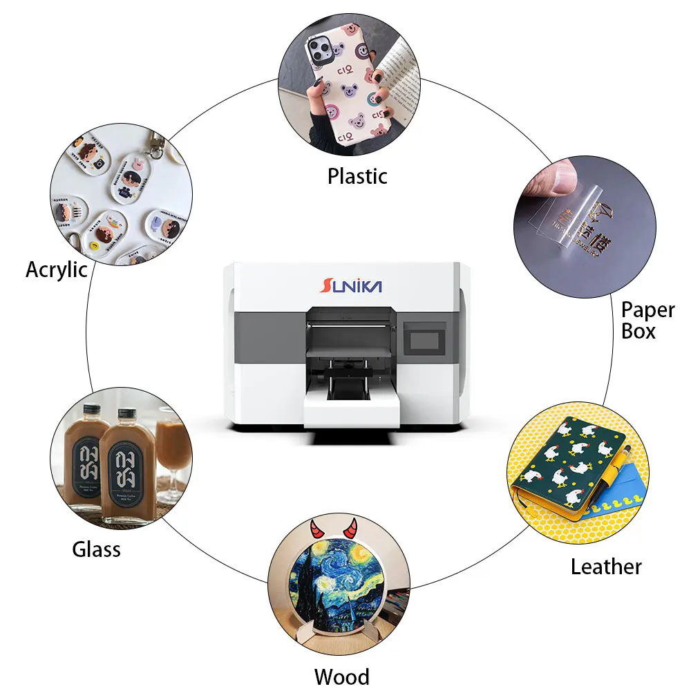 Sunika 3㎡/h RIIN Software UV DTF Flatbed Printer A3 New Epson 300mm Printhead Long Service Life Factory OEM Service