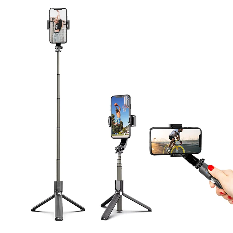 Extendable Blue tooth Selfie Stick Tripod lightweight Foldable Handheld Phone Gimbal Stabilizer
