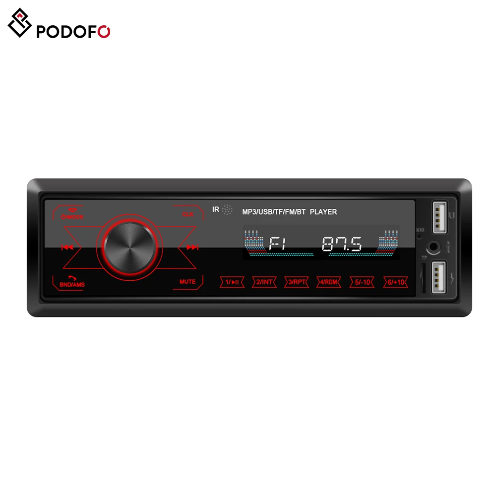 1Din Car Radio BT Stereo Player FM/MP3/USB/AUX/SD In-dash Audio Head Unit 