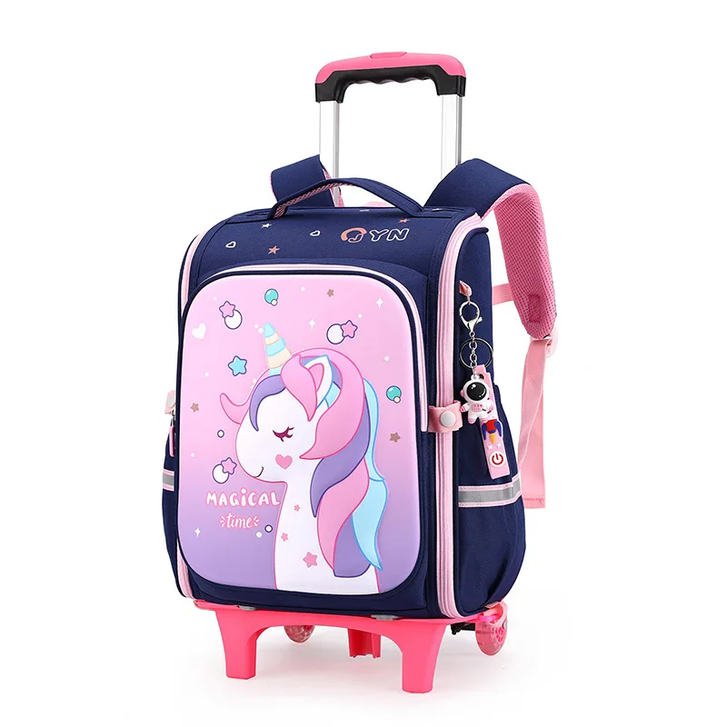 Hot Sale Cute Cartoon School Trolley Bag Waterproof Durable