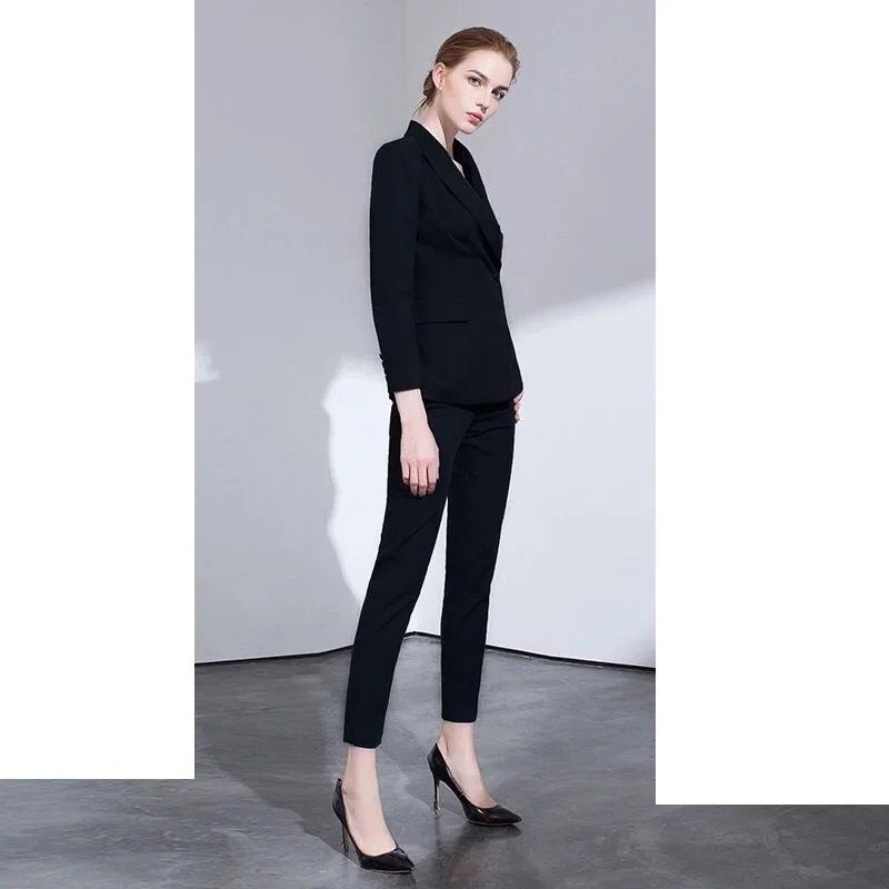 Fashionable Ladies Suit Long Sleeve Jacket and Pants Custom Woman