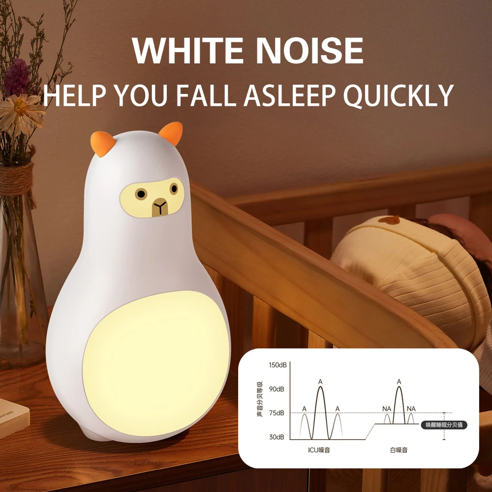 White Noise Sound Machine New Design Portable Night Time Baby Sound Machine 24 Soothing Nature Sound Machine Player for Sleep