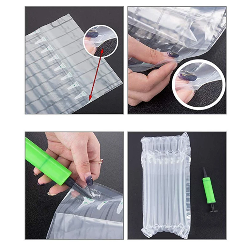 Inflatable Bubble Cushion Wrap Protective Packaging Material Air Column Bag for Wine Bottle