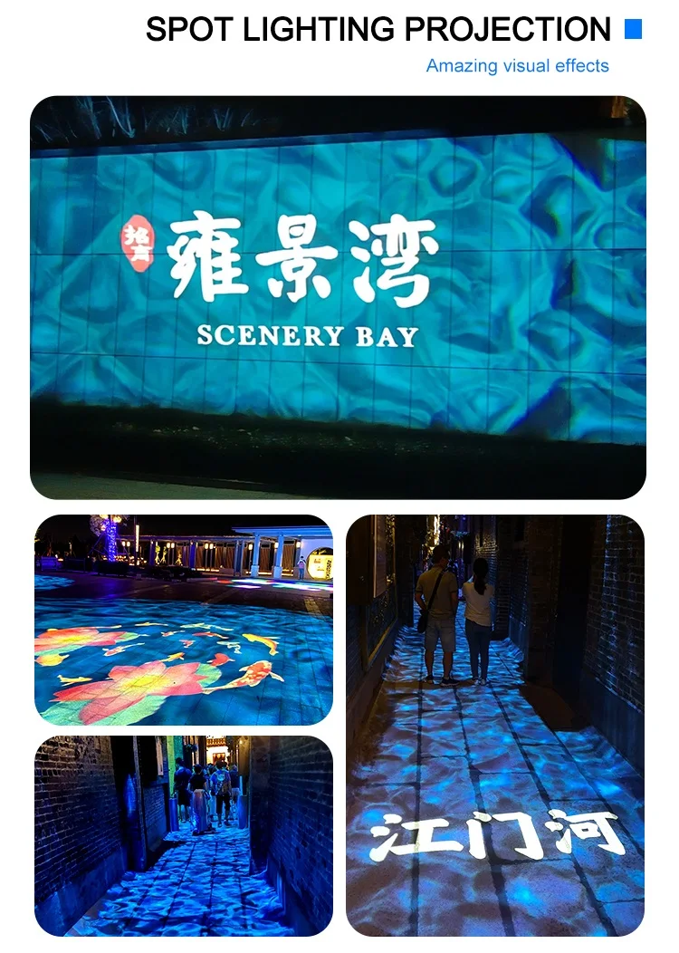 Custom 80W LED Light Logo Projector Waterproof Aluminum Door Head Gobo Projector for Outdoor Advertising IP65/67 Rated