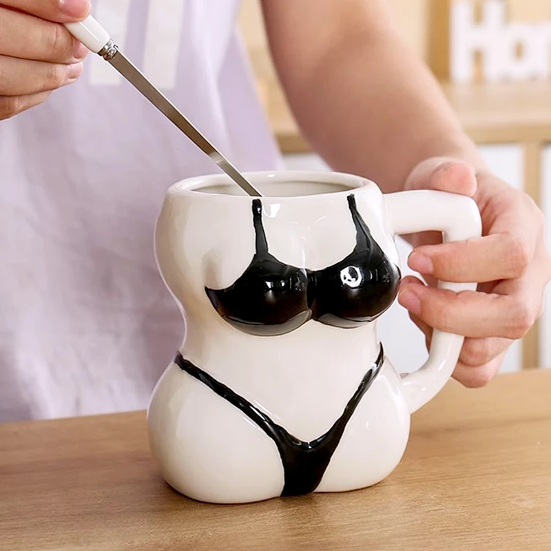 Hot Selling Boob Mugs Wholesale Bulk OEM ODM Funny Unique Cup 3d Ceramic  Stoneware Sexy Body Shape Boob Mug Coffee