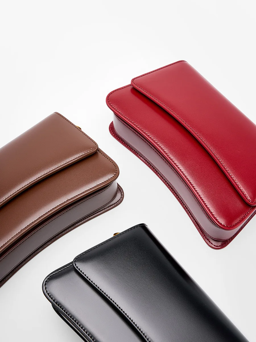 Factory Wholesale Price Lady Leather Shoulder Messenger Saddle Bags Handbags Ladies Women Soft Hand Underarm Bags for Women