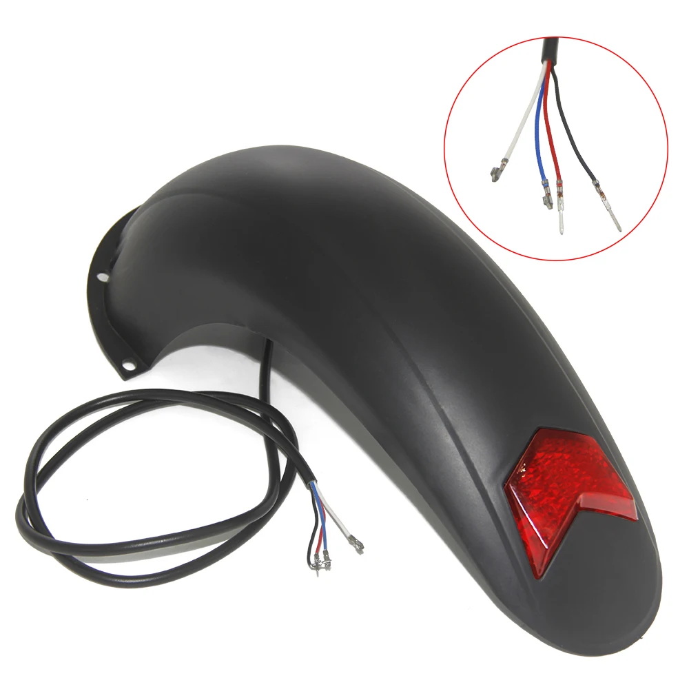Rear Fender with Tail Light/Back Lamp Dualtron Scooter Parts Rear Mudguard for Kugoo M4 PRO Electric Scooter Accessories