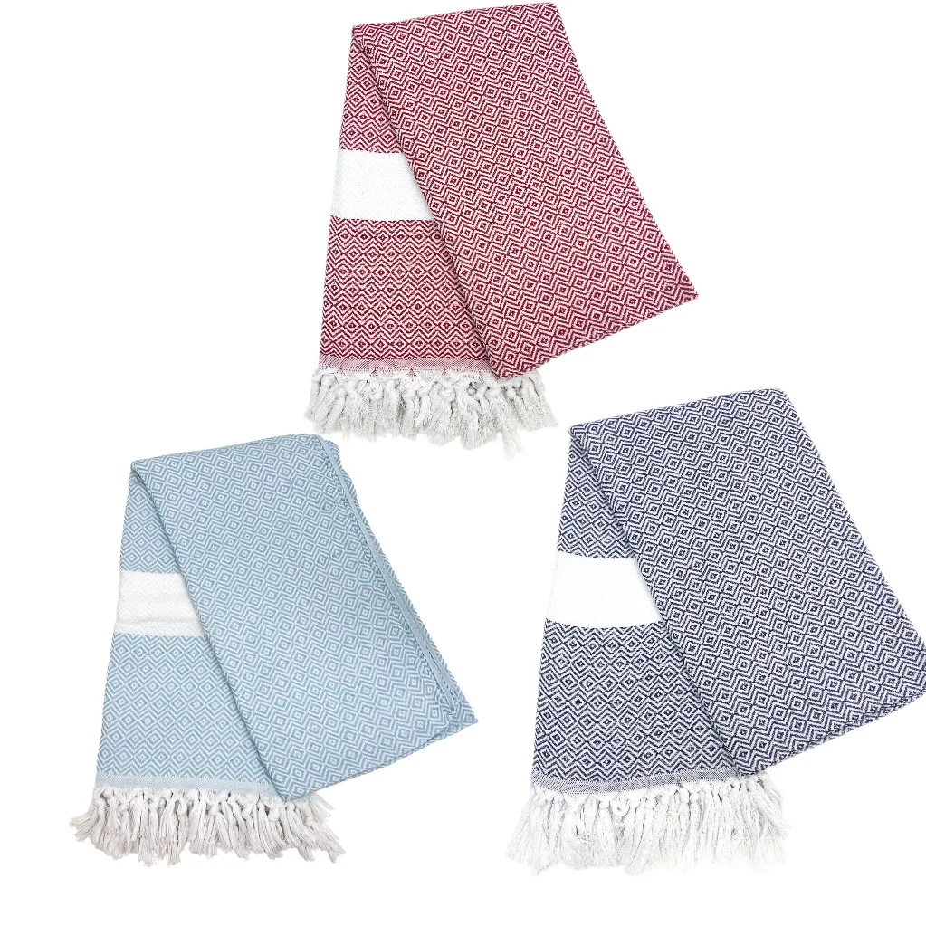 Wuxi Ivy Textile Turkish Multi Color Digital Custom Sand Free Print Soft Beach Towel with Tassels Woven 100% Cotton High Quality