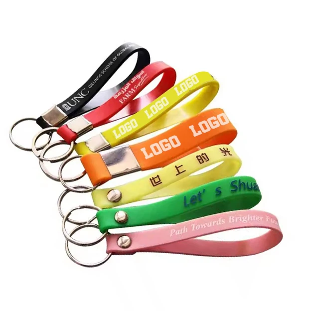 Customizable Silicone Wristband Keychain Durable Stylish