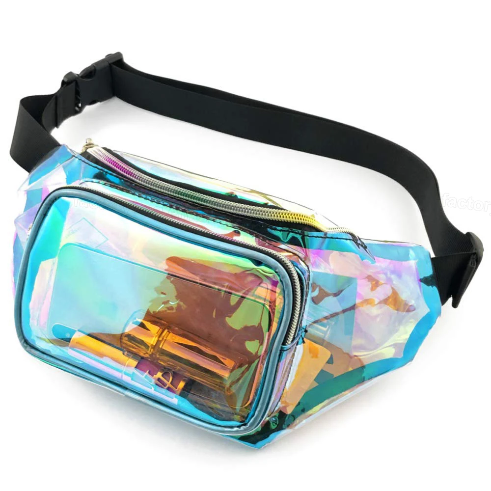 YFP-08 Festival Brillant Arc-En-Ciel Néon Sac de Taille Sac Banane