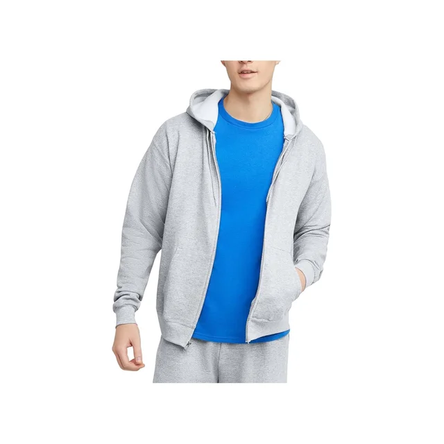 Men's Zip-Up Hoodie, EcoSmart Fleece Full-Zip Hoodie for Men, Hooded Sweatshirt