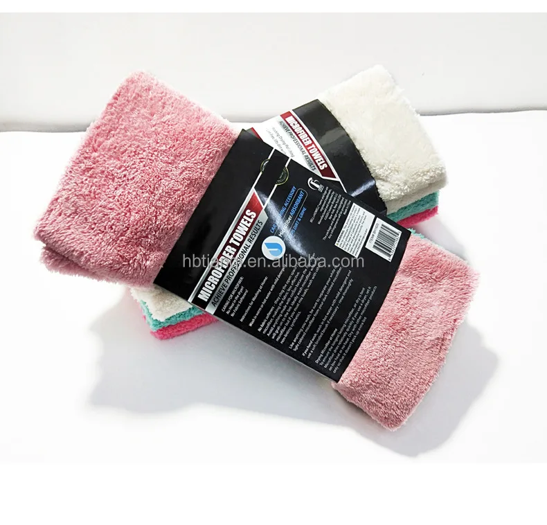 Car Microfiber Towel Edgeless Ultra Thick Edgeless Microfiber Car Cleaning Cloth Auto Waxing