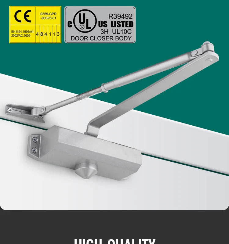 Aluminium Automatic Hydraulic Door Closer Type/adjust Door Closer Arm