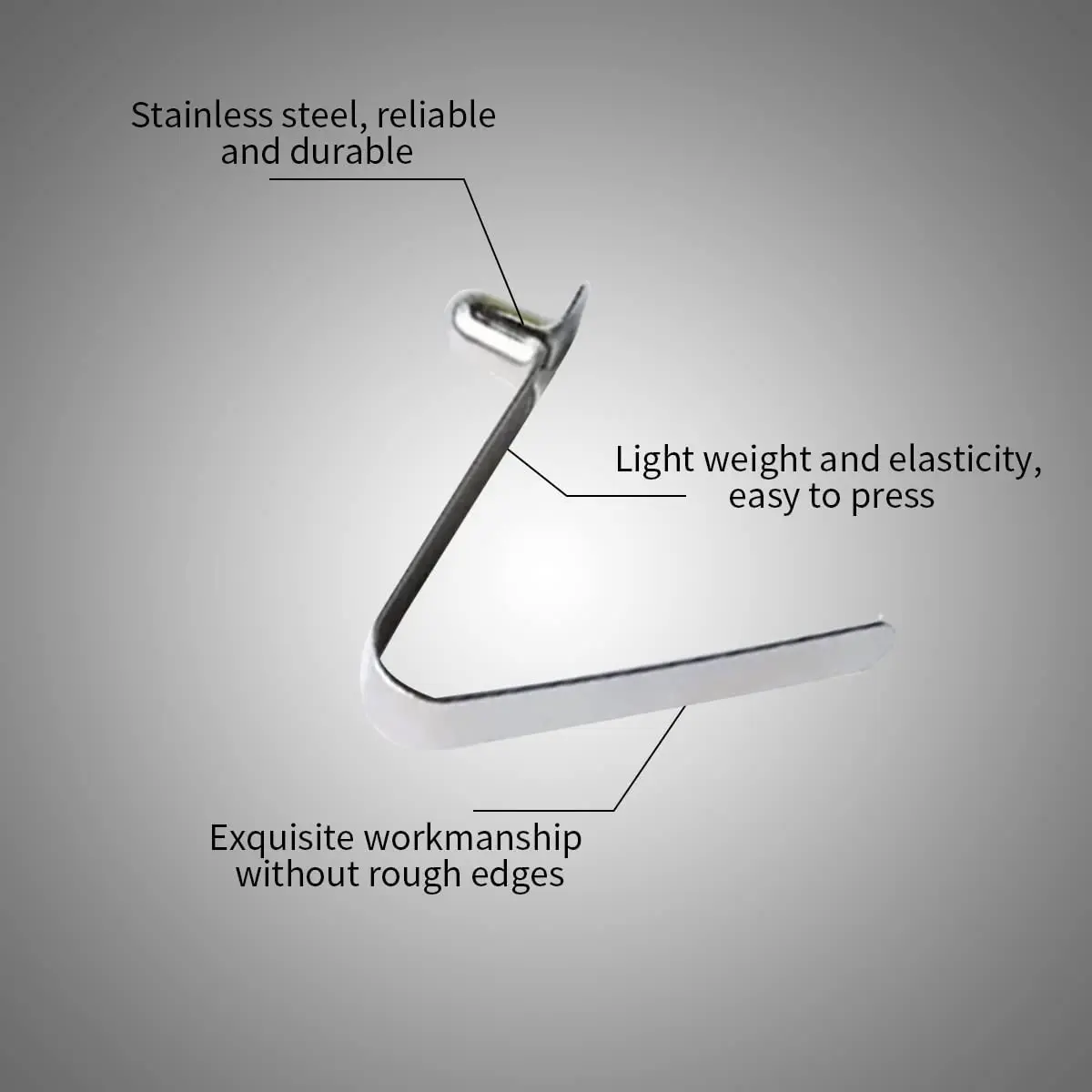 Custom Stainless Steel V-Clip Lock Spring Clips for Industrial Use
