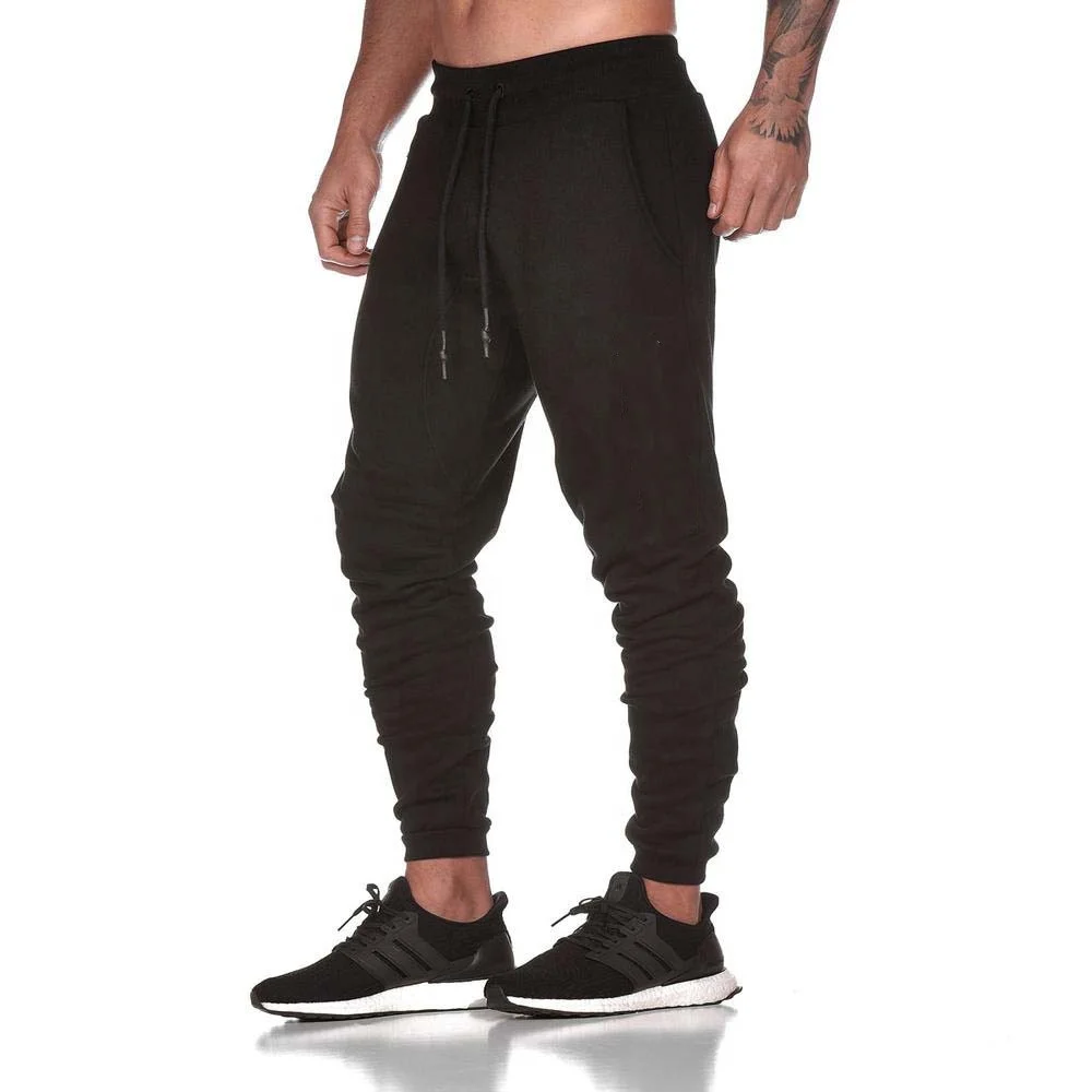 JL725A High Quality Autumn Winter Mens Jogging Pants Baggy Bottoms Customized Plus Fleece Cotton Sweatpants