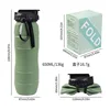 Olive green folding cup-color box