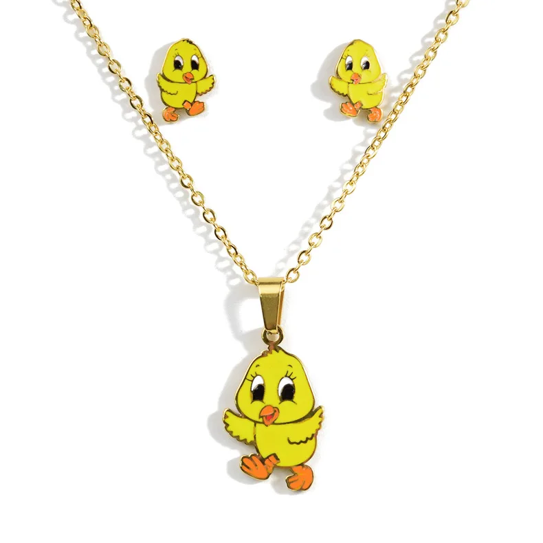 Buy Yellow Duck,Necklaces Stud Earrings 