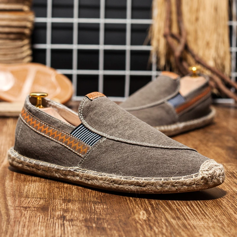 Summer Breathable Fisherman Shoe Foot Pedal Flat Shoes Versatile Canvas  Espadrilles Men Hommes Espadrilles Femmes Shoes Luxury