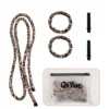Extra-long curling wand  satin coffee leopard print