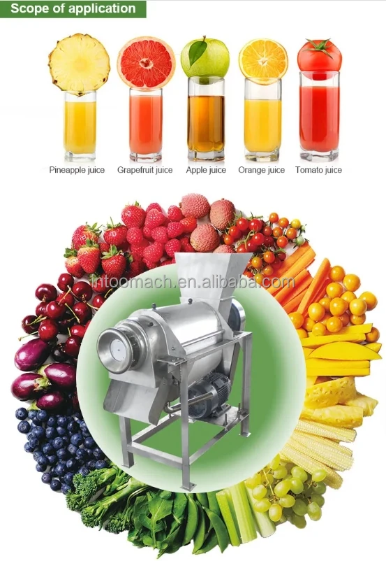Fruit Pulper Machine Extractor / Mango Juice Pulping Machine / Cherry