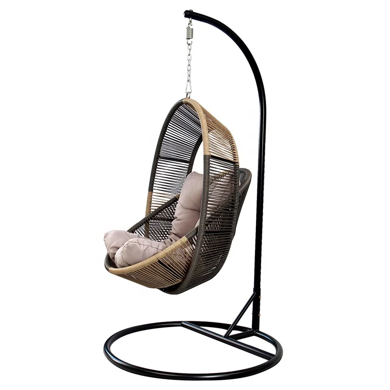 Unique Design Brand New Wicker Balcony Patio Furniture Outdoor Rattan Swing Hanging Chair 333057