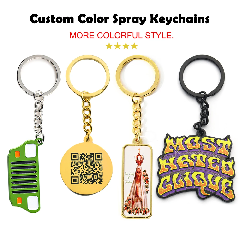 Promotional Custom Logo Zinc Alloy Metal Key Chains 3d Letter Soft Hard