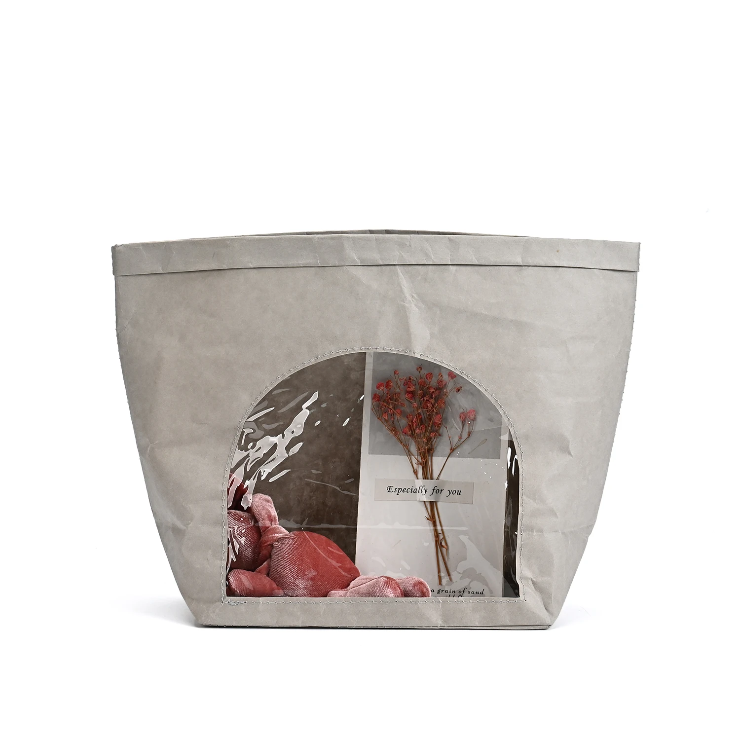 Best-Selling Custom Reusable Washable Kraft Paper Tote Case Protectors High Quality Letter Pattern Shopping Bags supplier