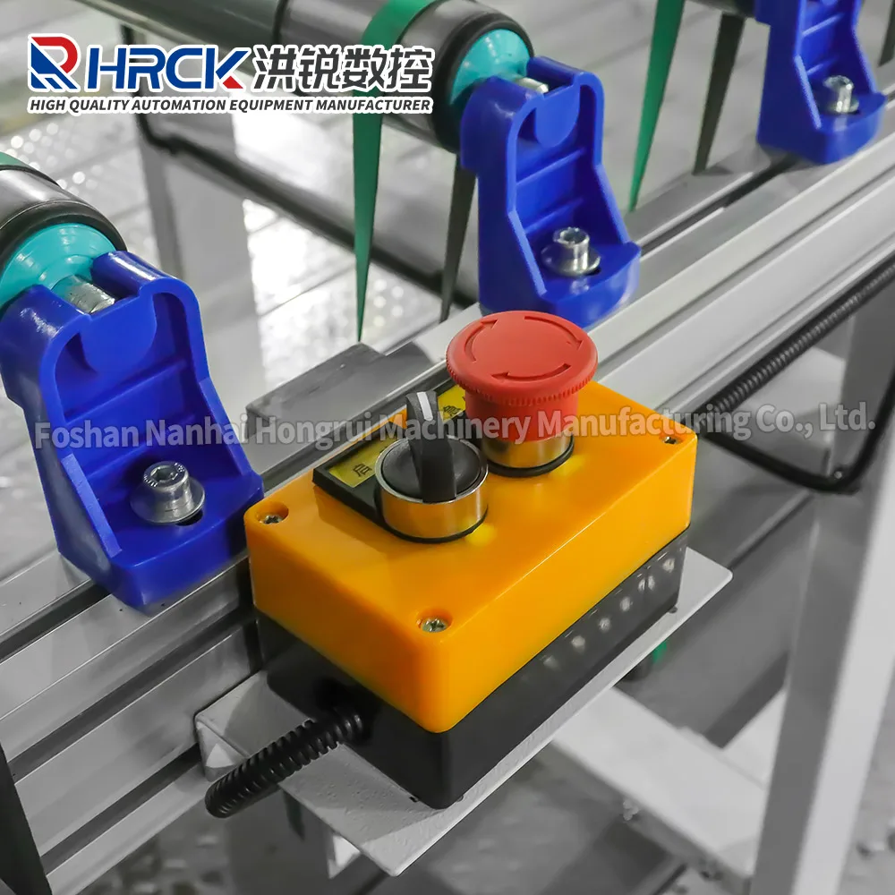 Seamless connection of automated kitchen cabinet production line for safety production