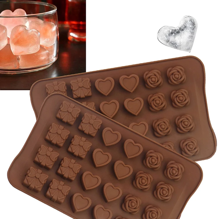 Buy Wholesale China Lfgb Approved 15-cavity Dimpled Heart Shape Chocolate  Mold, Silicone Candy Mold Candy Mould & Candy Mold at USD 0.85