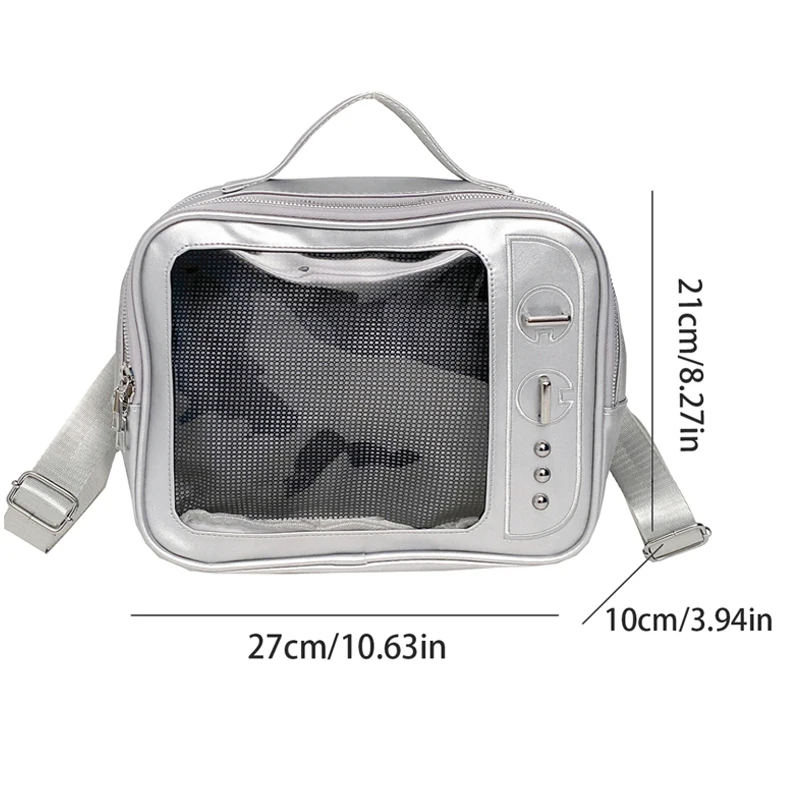 Custom Shape TV  Ita Bag Custom Ita Bag Transparent Pvc Cute Messenger Ita Bag for Lady and Girls