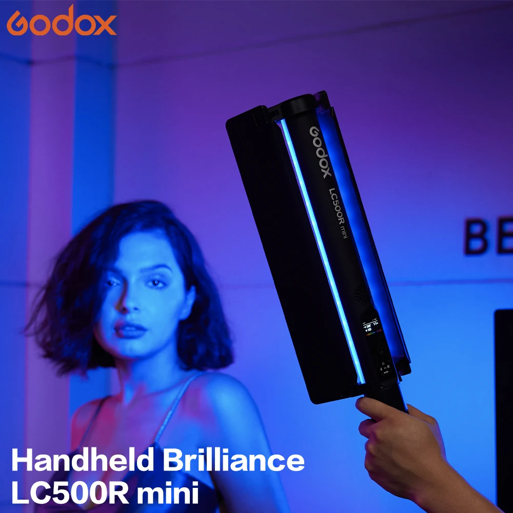Godox Handheld LED Light LC500R Mini - 2500K-8500K Bi-color