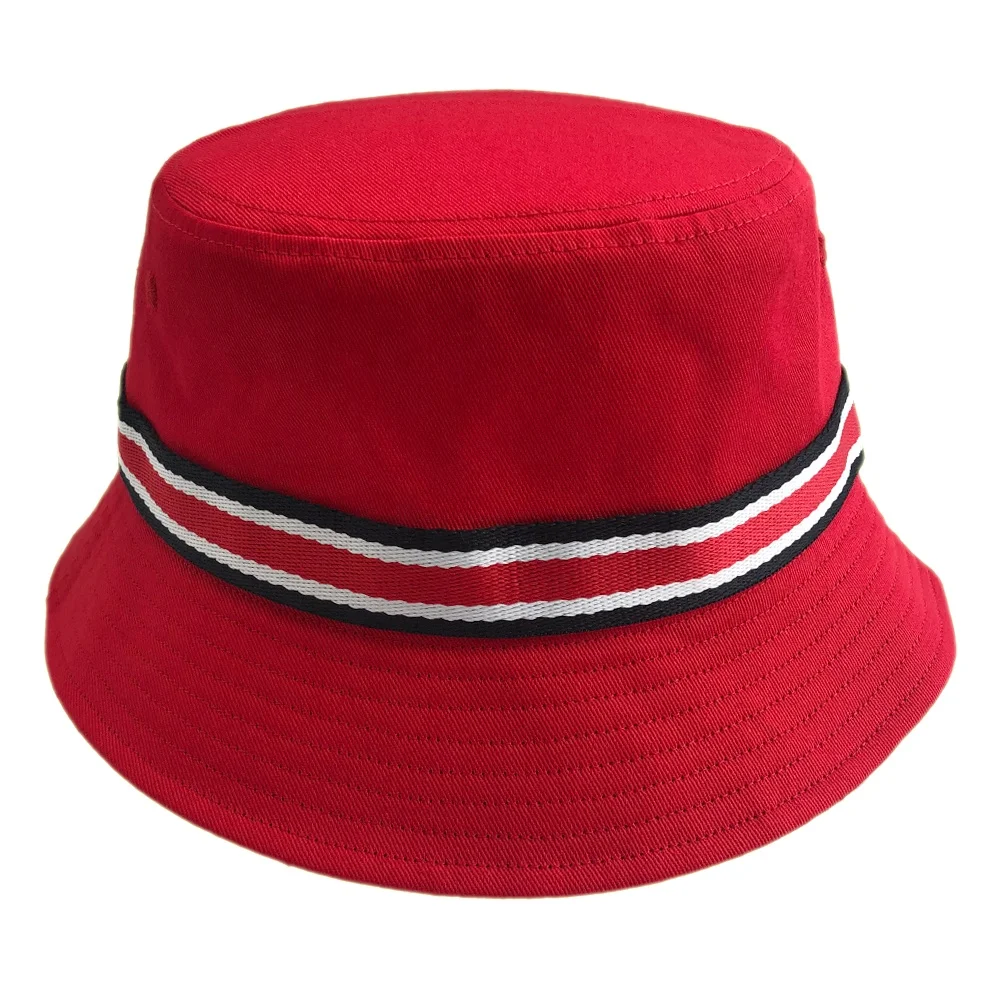 Red bucket hat with string online