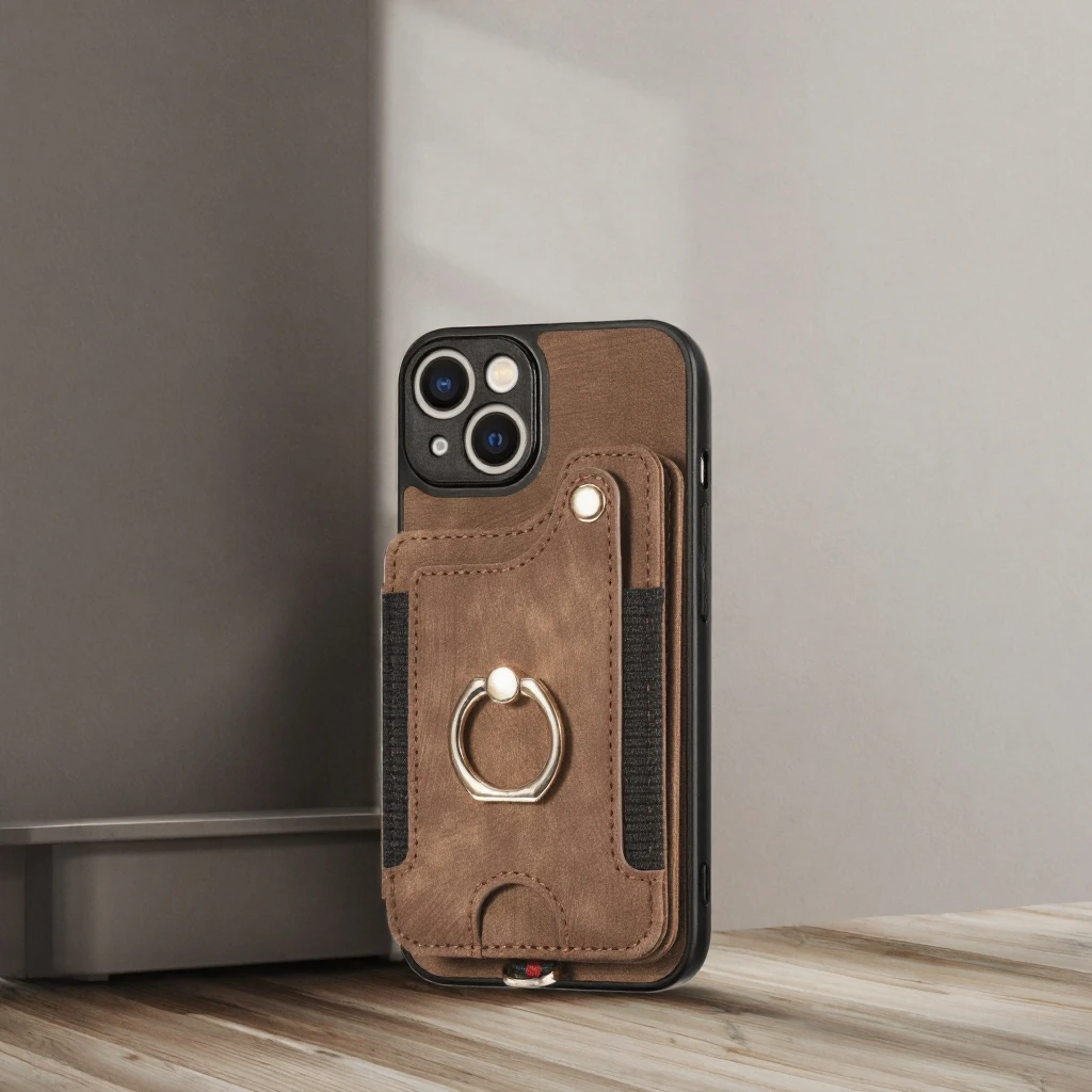 Multi-function Leather Phone Case With Rfid Blocking And Ring Holder_voghion.com