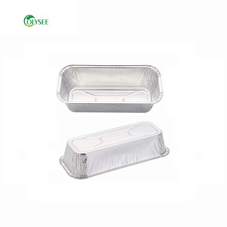 rectangle shape Eco-friendly food grade disposable Aluminum foil food packaging loaf pans