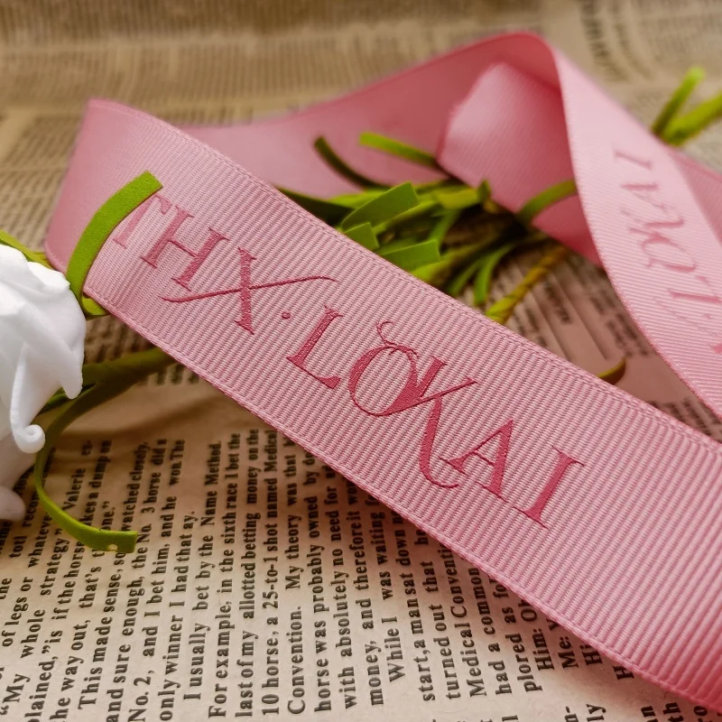 Wholesale polyester dots grosgrain ribbon print  for decoration