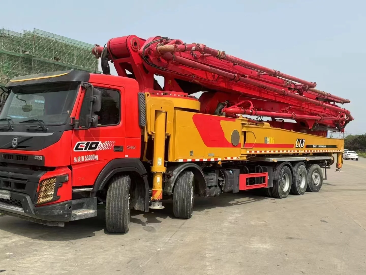 Good Condition Hot Selling  Used SANY 67 Meters Concrete Pump Truck Cheap Price Concrete Pump Mixer