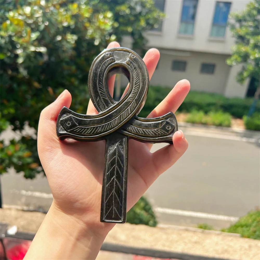 Wholesale High Quality Large Size Obsidian Anka Cross