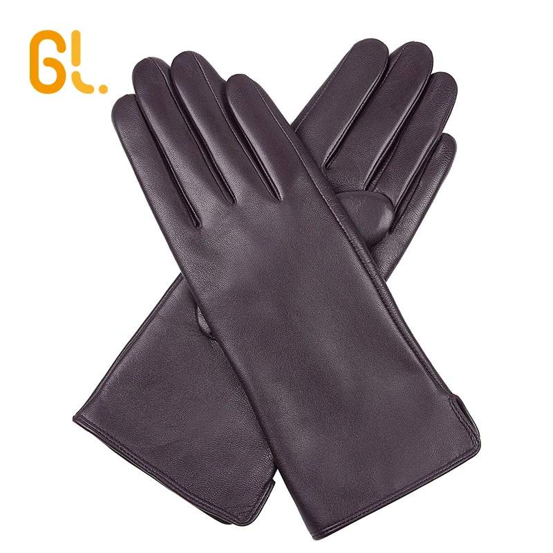 BW101B-S Silk Lined Ladies Women 100% Ethiopian Lambskin Sheepskin Black  Leather Opera Dress Gloves for Winter| Alibaba.com