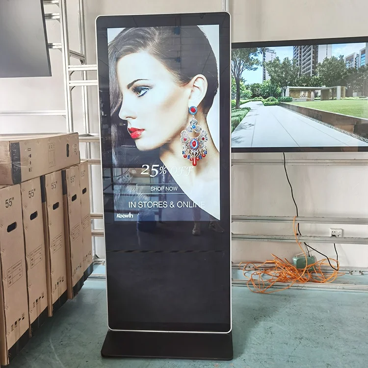 Factory Floor Stand Touch Kiosk Advertising Screen Touch Kiosk Digital Signage and Displays Advertising Players