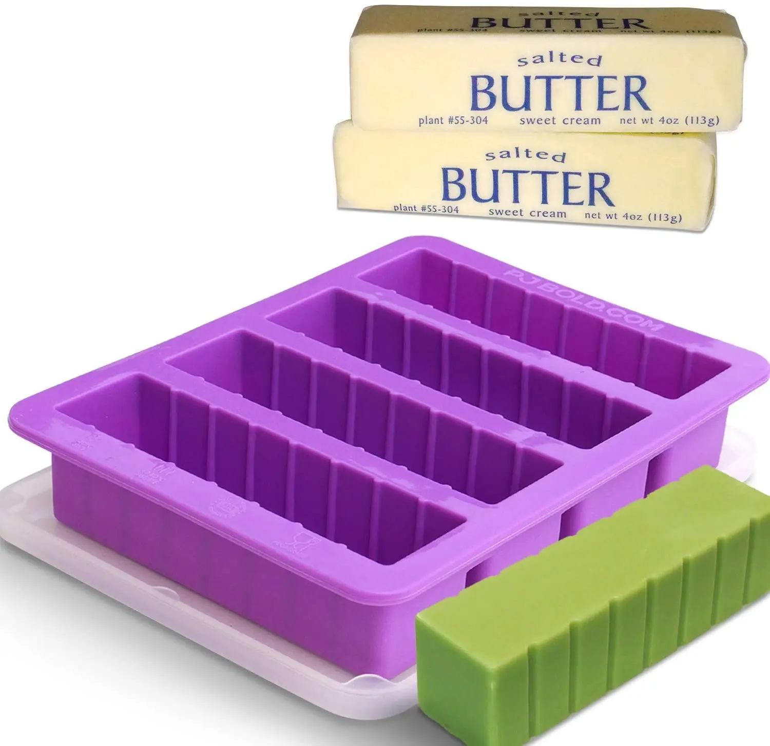 Silicone Butter Mold Top Quality 4 Cavities Rectangle Soap Molds - China Butter  Molds with Lid and Customizable Butter Tray price