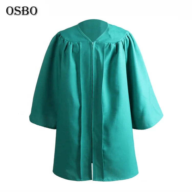 Customize Cheap  Children Graduation Gown Pattern High Quality Green Kids Green Gowns