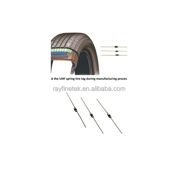 UHF RFID Spring Tire Tag Embedded Into Tire Production During Manufacturing Process