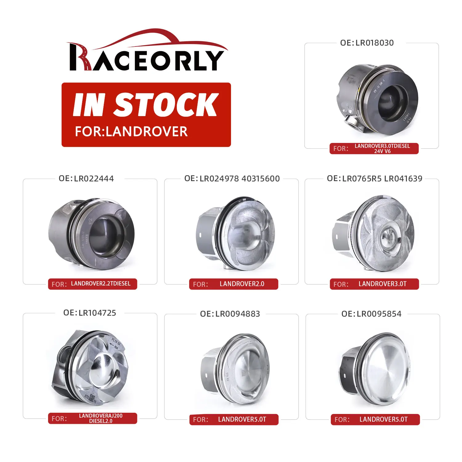 High Quality Car Engine Accessories Engine Spare Parts Piston For Landrover Gasoline Diesel