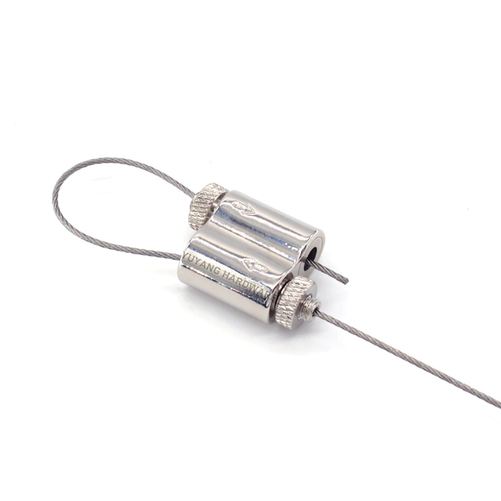 Adjustable Two-Way Cable Gripper Metal Wire Rope Suspension Hanging System Flexible Ductwork Sling Grippers Loop Cable Gripper